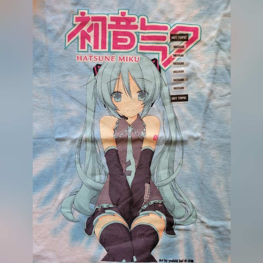 Hatsune Miku Tie Dye Sky Blue T-Shirt